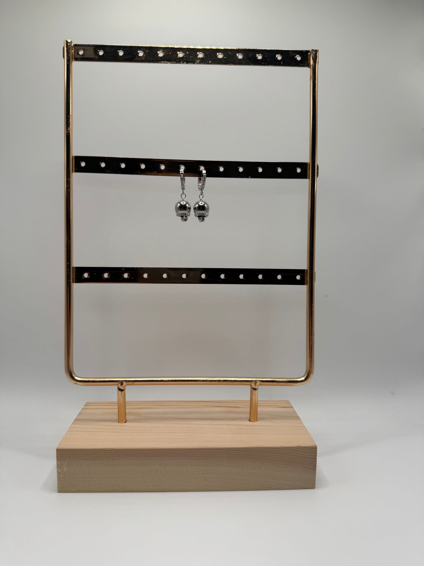 ORECCHINI CERCHIETTO CON CAMPANELLA PENDENTE ACCIAIO