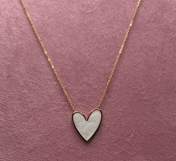 COLLANA CON CUORE BIANCO