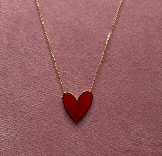 COLLANA CON CUORE ROSSO