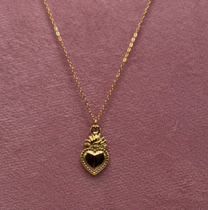 COLLANA CUORE SACRO PICCOLO ORO