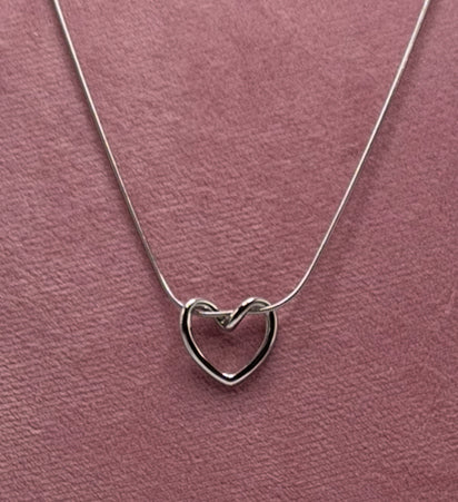 COLLANA CON CUORE 3D ACCIAIO