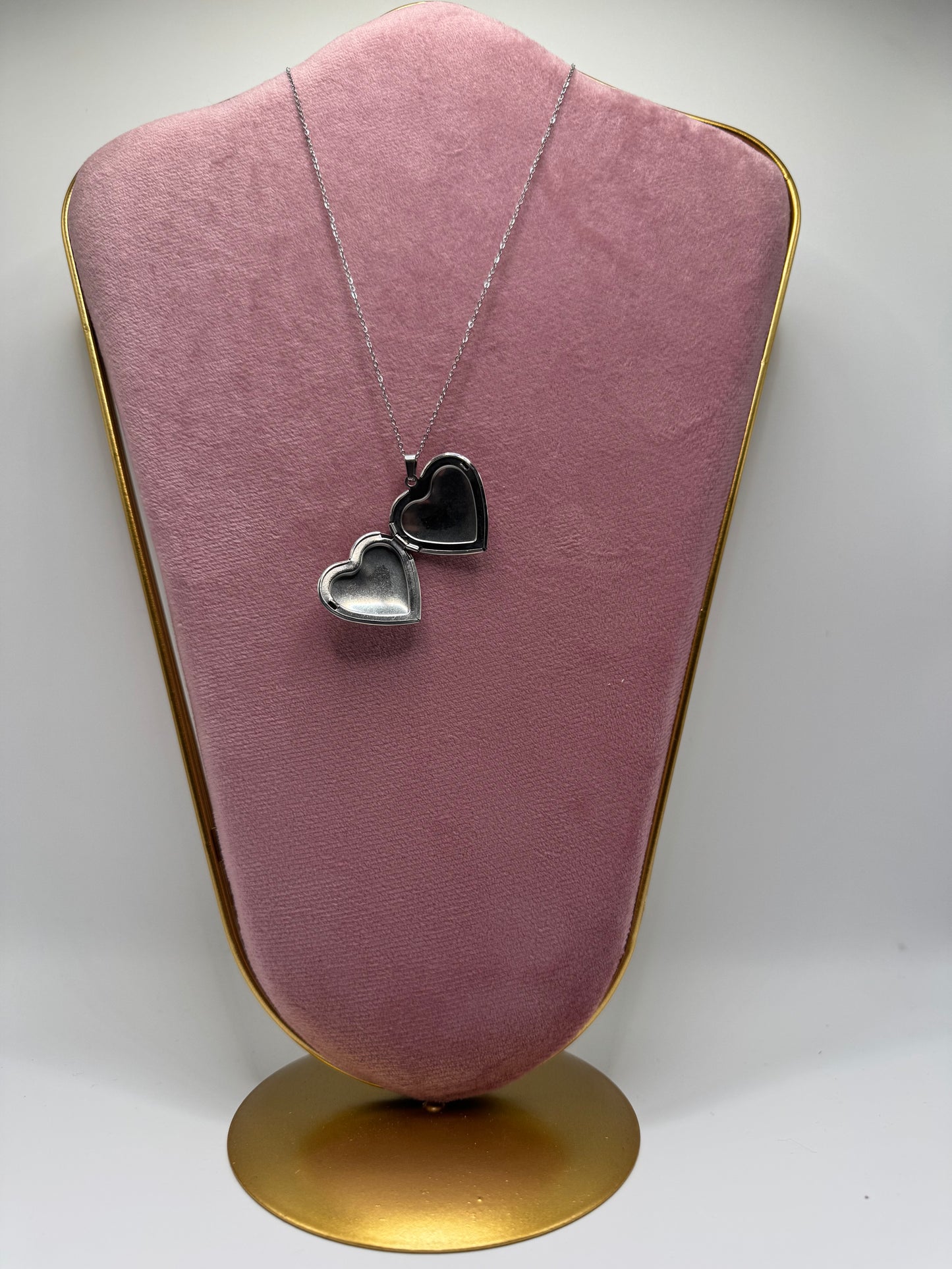 COLLANA CON CUORE APRIBILE PER FOTO ACCIAIO