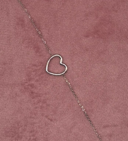 BRACCIALE CON CUORE ACCIAIO