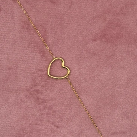 BRACCIALE CON CUORE ORO