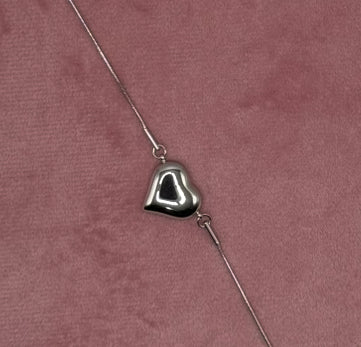 BRACCIALE CON CUORE 3D ACCIAIO