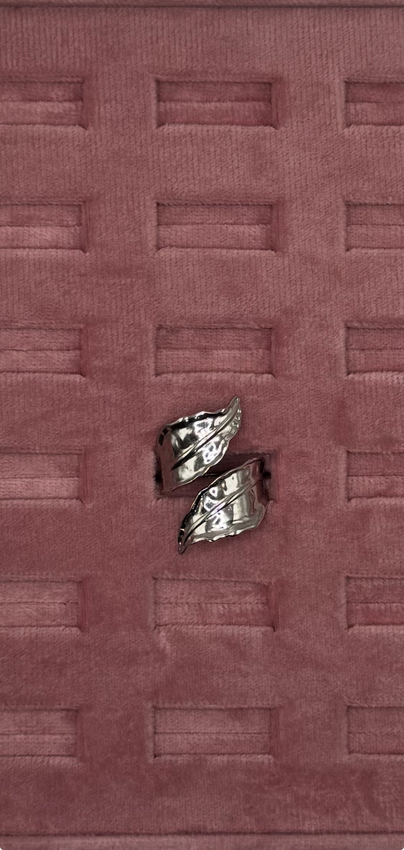 ANELLO CON DOPPIA FOGLIA ACCIAIO