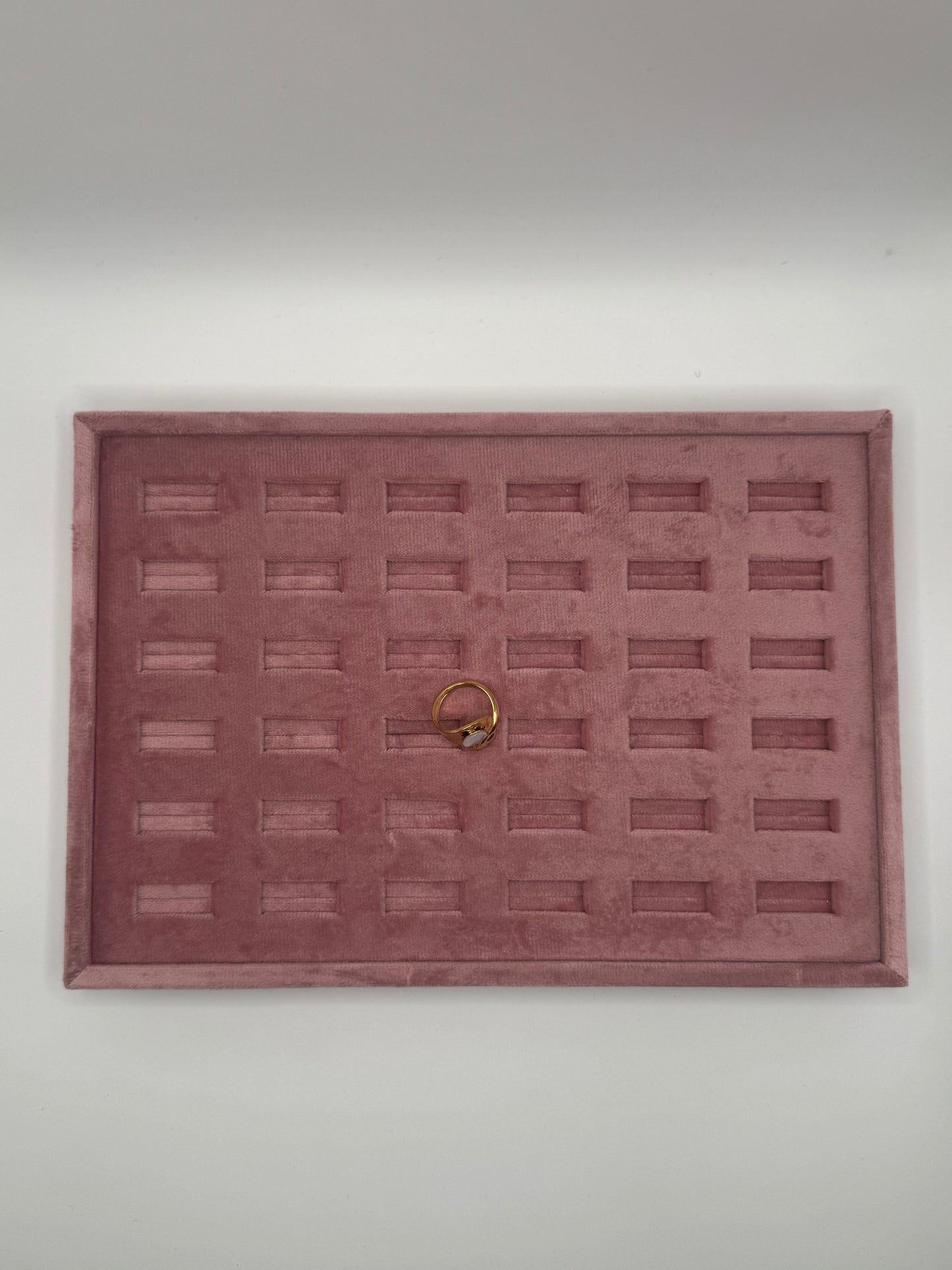 ANELLO DOPPIA FASCIA CON MADRE PERLA BIANCA BASE ORO