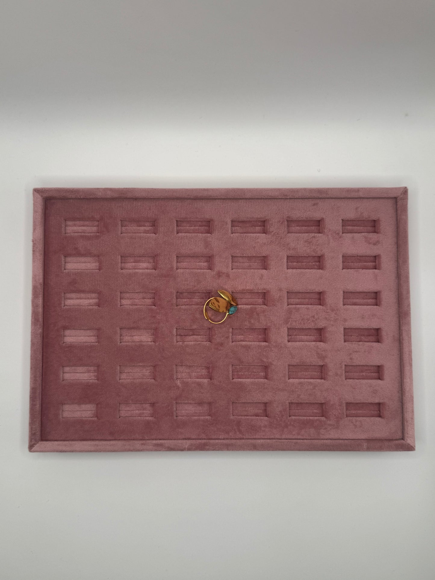 ANELLO CON DETTAGLIO TURCHESE BASE ORO