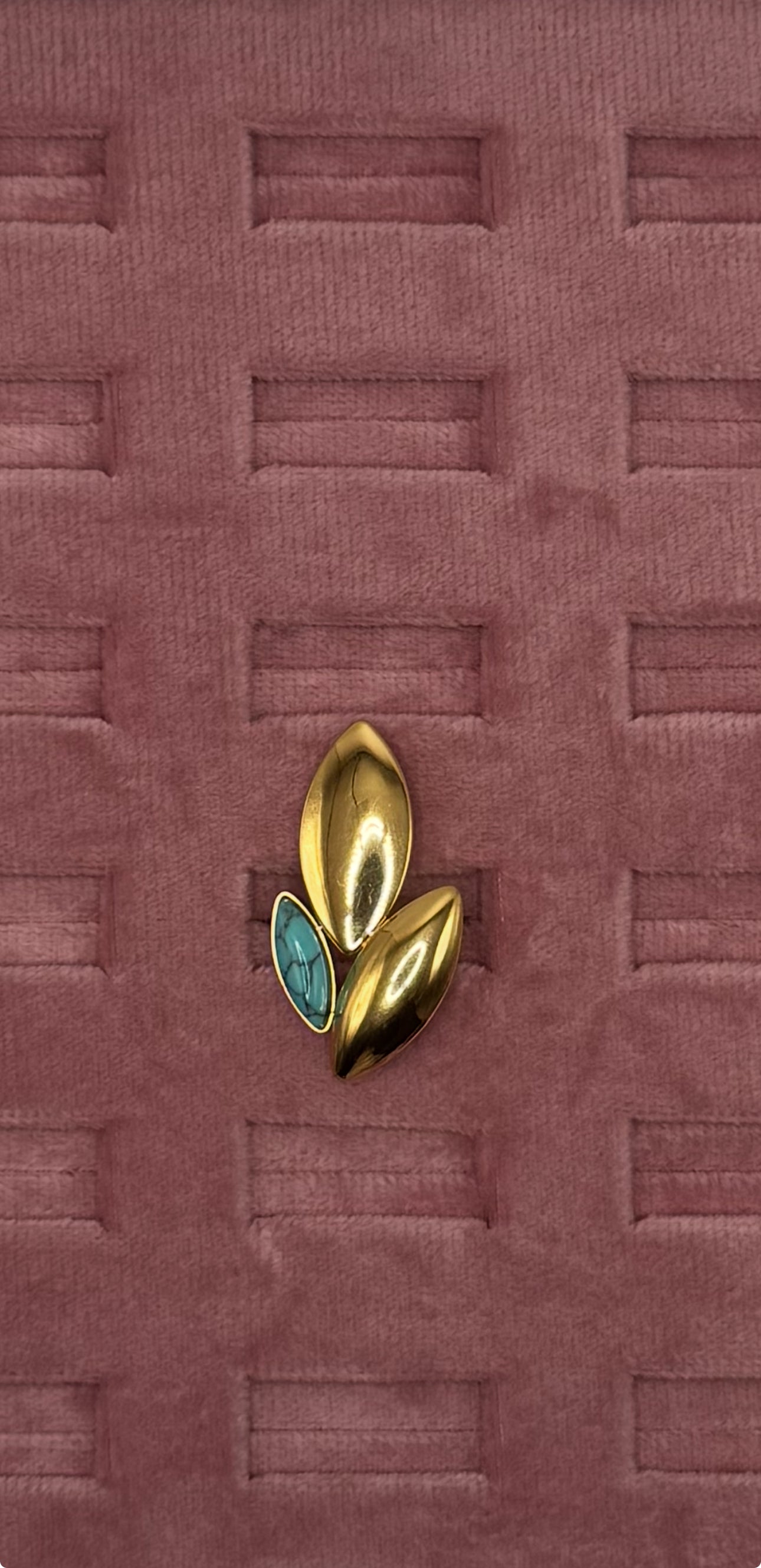 ANELLO CON DETTAGLIO TURCHESE BASE ORO