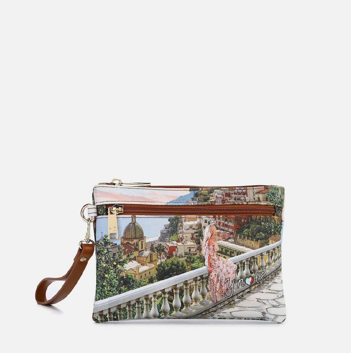 Y NOT POCHETTE DOPPIA ZIP CON MANICO