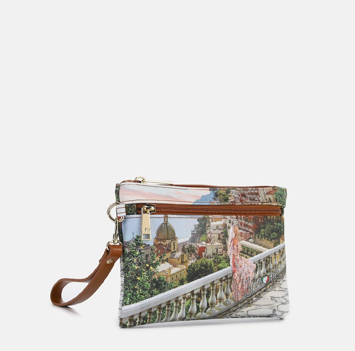Y NOT POCHETTE DOPPIA ZIP CON MANICO