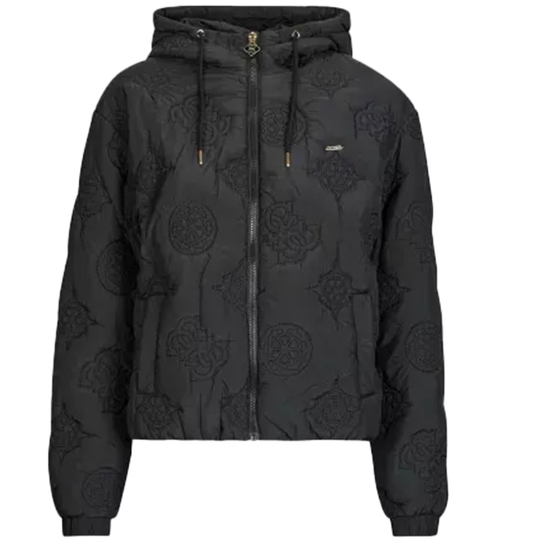 GUESS PIUMINO CON CAPPUCCIO TUTTO LOGATO