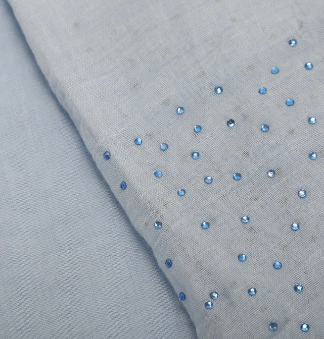 Mimì Muà FOULARD TINTA UNITA CON STRASS (180X80 cm)