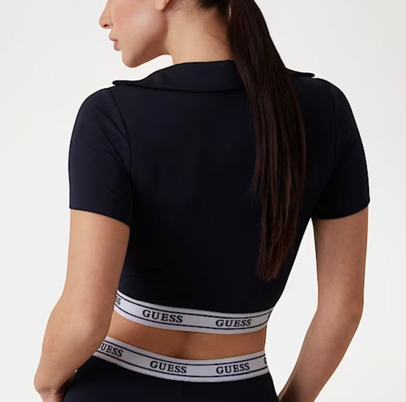 GUESS TSHIRT CROPPED CON COLLETTO