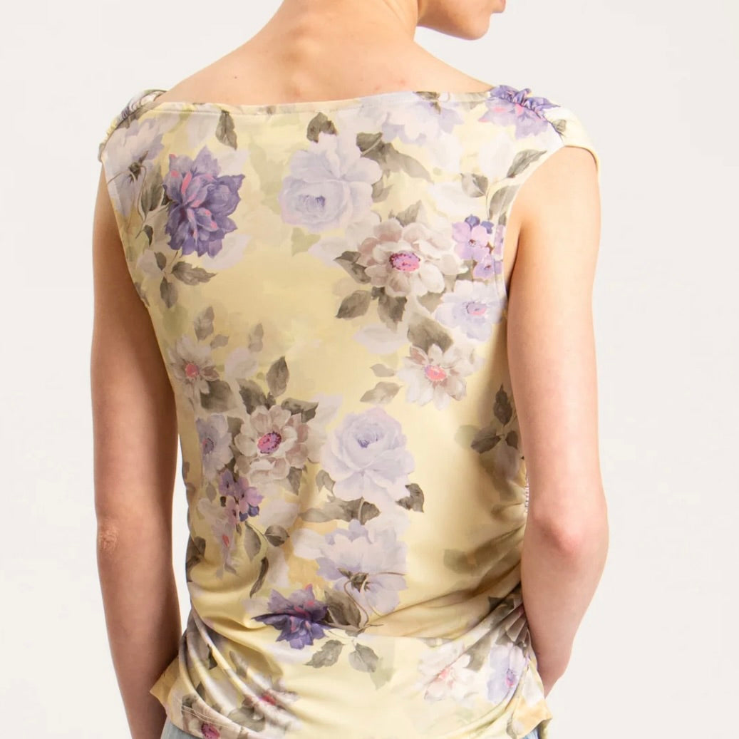 VICOLO TOP SCOLLO MORBIDO FANTASIA FIORI