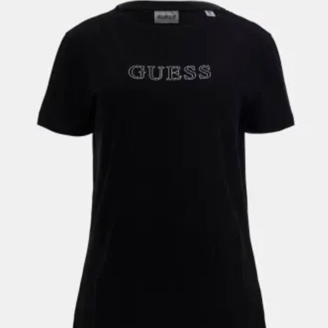 GUESS T-SHIRT CON LOGO DI STRASS