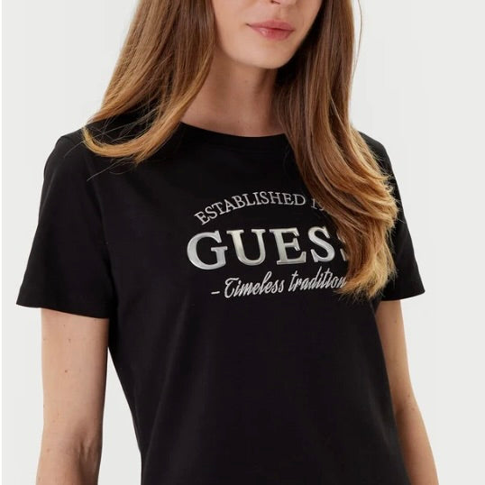 GUESS T-SHIRT CON LOGO METAL