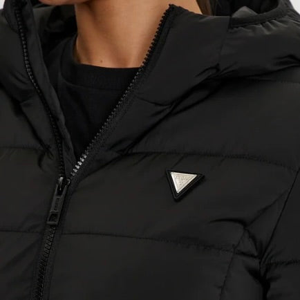 GUESS PIUMINO LUNGO CON LOGO IN METALLO