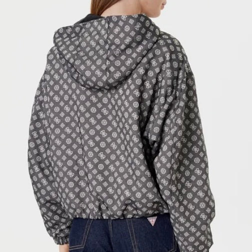 GUESS GIACCA FODERATA CON ZIP LOGATA