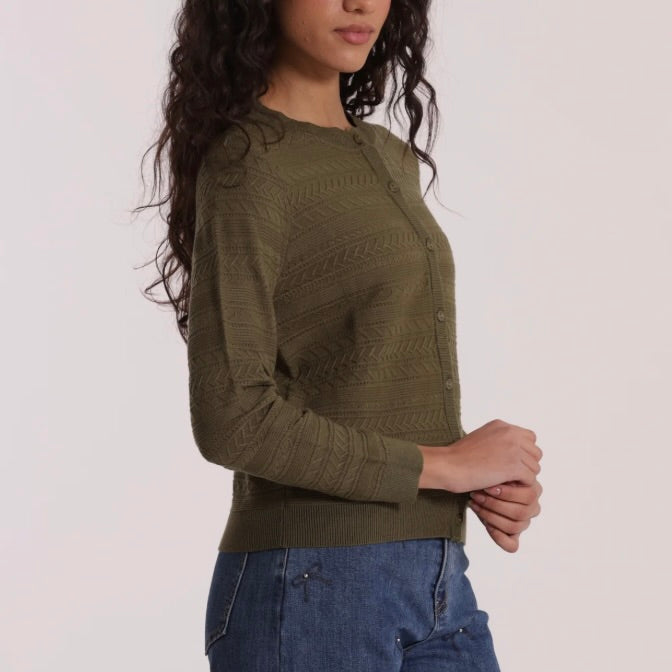 Mimì-Muà MAGLIA CARDIGAN TRAFORATO