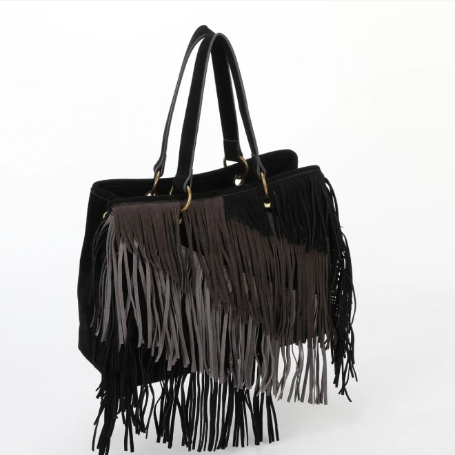Mimì-Muà BORSA SHOPPING CON FRANGE