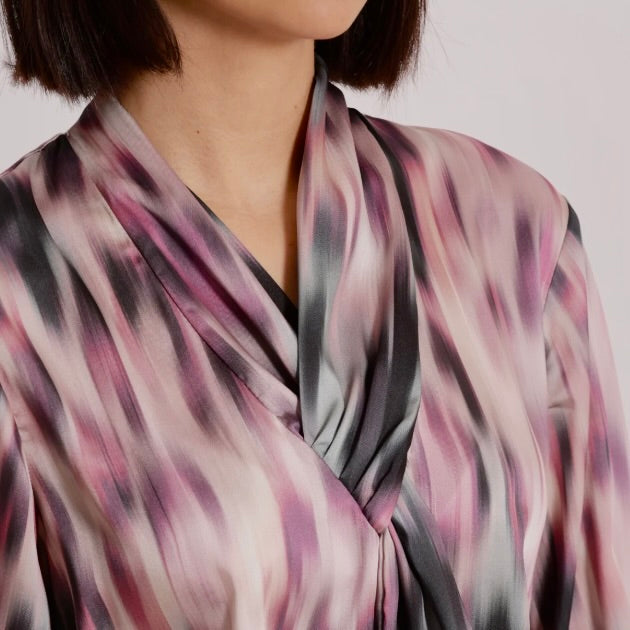 Mimì-Muà BLUSA CON CRAVATTINO FANTASIA FUSION