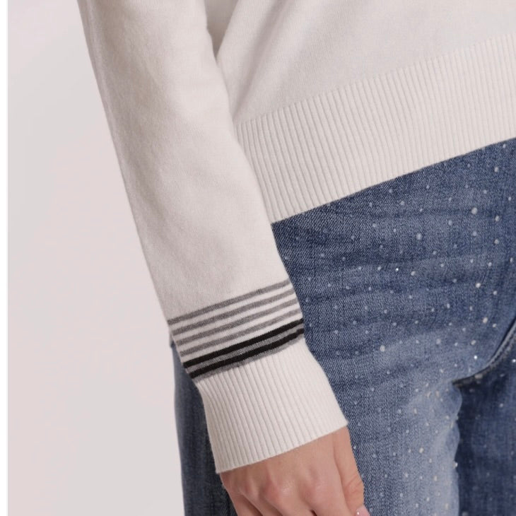Mimì-Muà MAGLIA TRICOLOR CON DETTAGLIO RIGHE