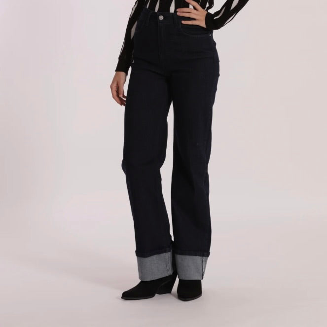 Mimì-Muà JEANS PALAZZO CON RISVOLTO