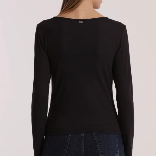 Mimì-Muà T-SHIRT SCOLLO A V CON ACCESSORIO