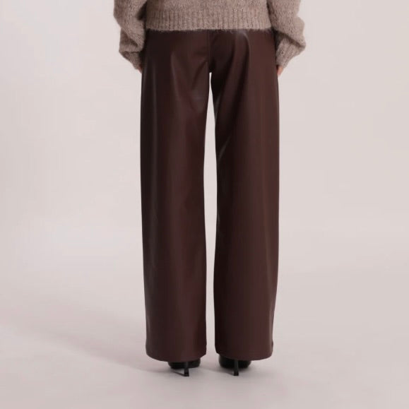 Mimì-Muà JEANS WIDE LEG SIMIL PELLE