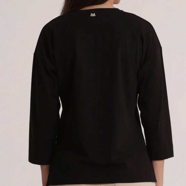 Mimì-Muà T-SHIRT "MIMì-MUà" SCOLLO A V E MANICHE LUNGHE
