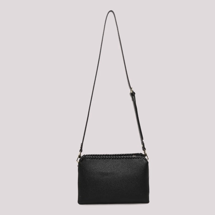 Mimì-Muà BORSA A TRACOLLA CON BORDO INTRECCIATO