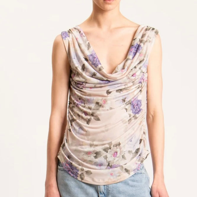 VICOLO TOP SCOLLO MORBIDO FANTASIA FIORI