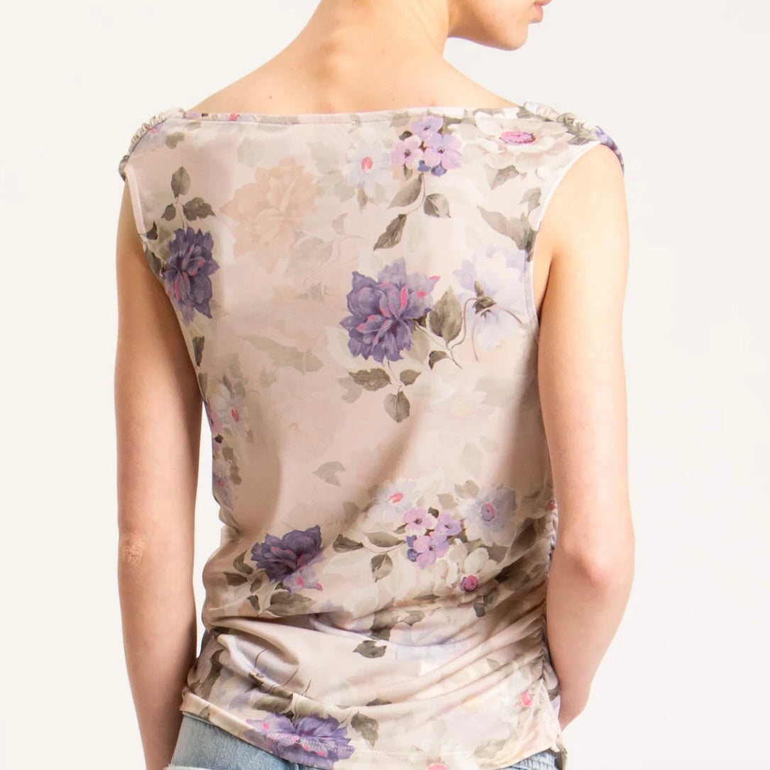 VICOLO TOP SCOLLO MORBIDO FANTASIA FIORI