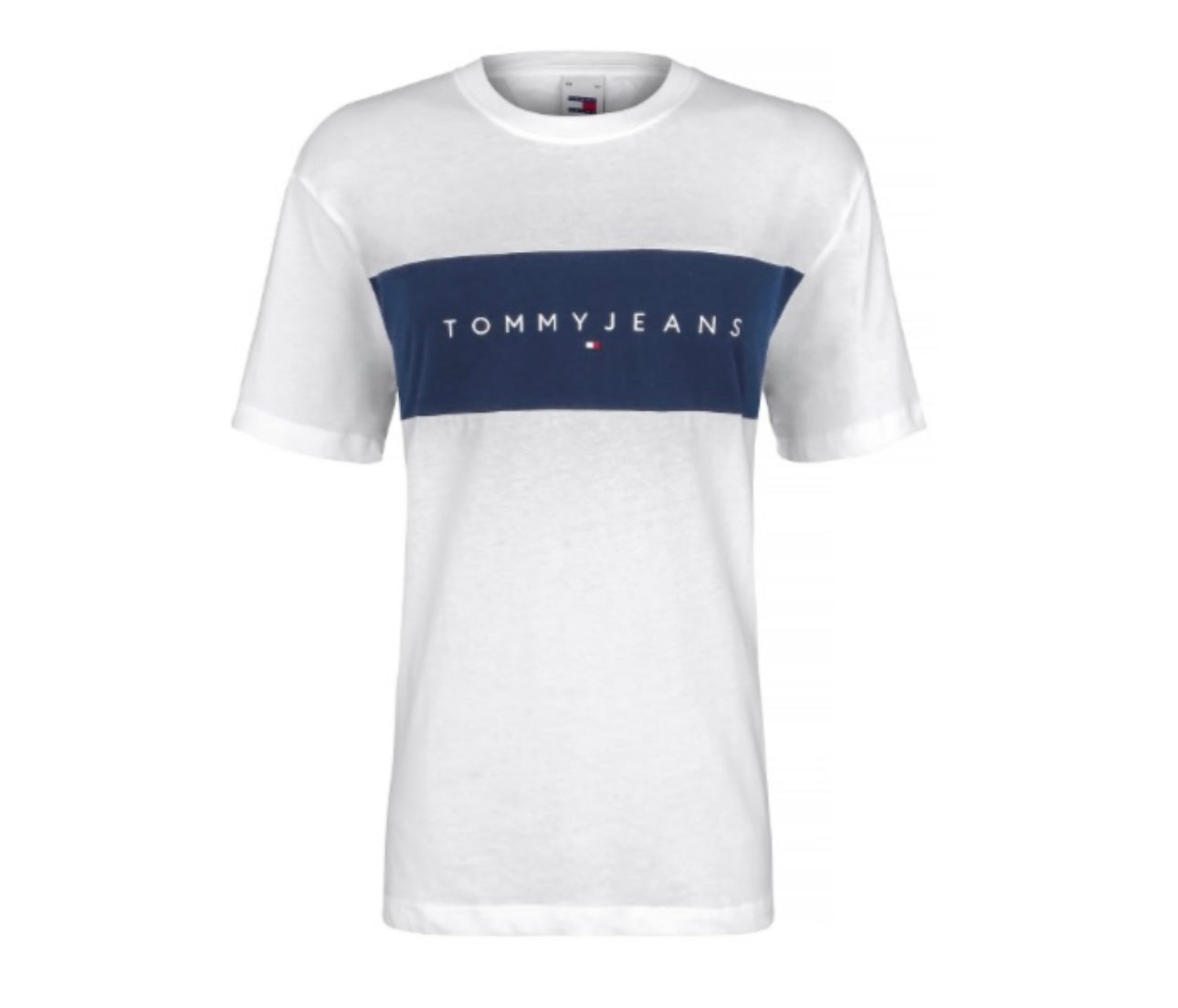 TOMMY JEANS T-SHIRT CON BANDA CENTRALE A CONTRASTO