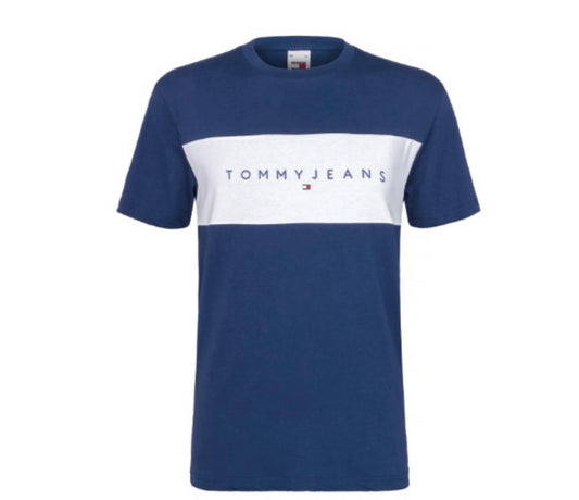 TOMMY JEANS T-SHIRT CON BANDA CENTRALE A CONTRASTO