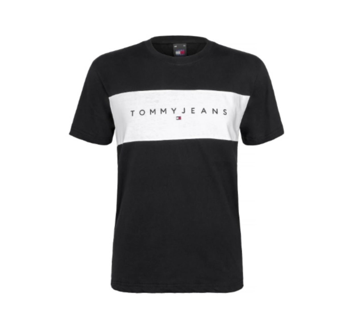 TOMMY JEANS T-SHIRT CON BANDA CENTRALE A CONTRASTO