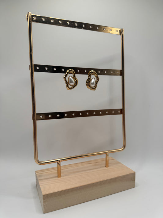 ORECCHINI OVALI ORO CON PERLA