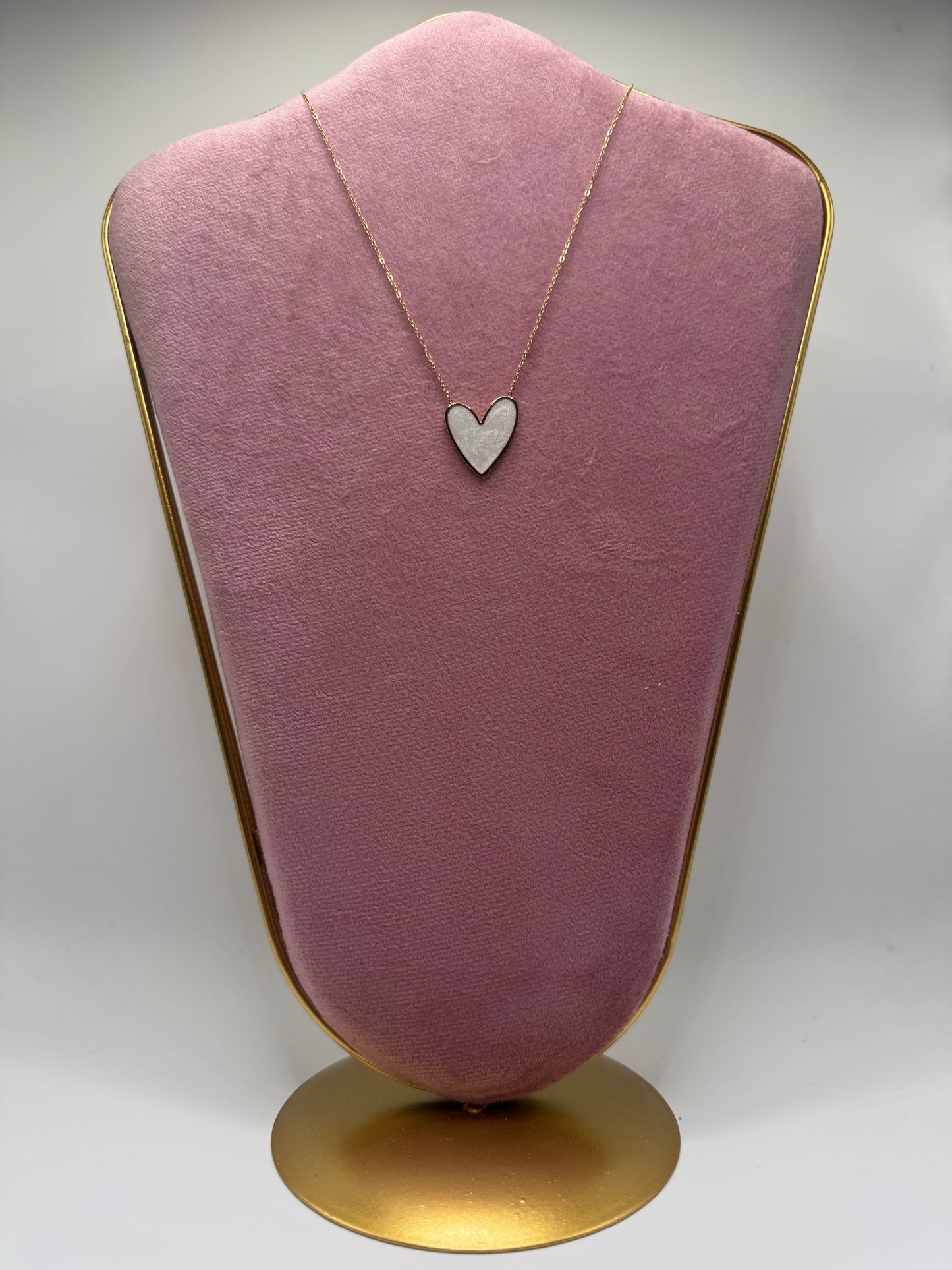 COLLANA CON CUORE BIANCO