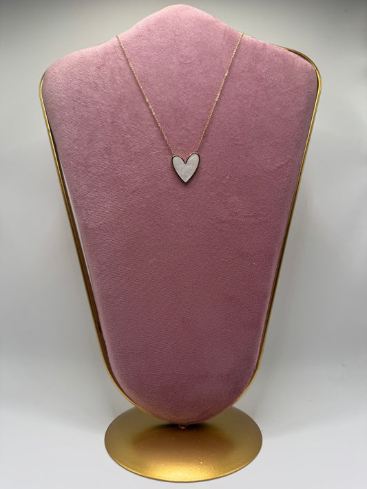 COLLANA CON CUORE BIANCO