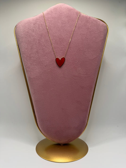 COLLANA CON CUORE ROSSO