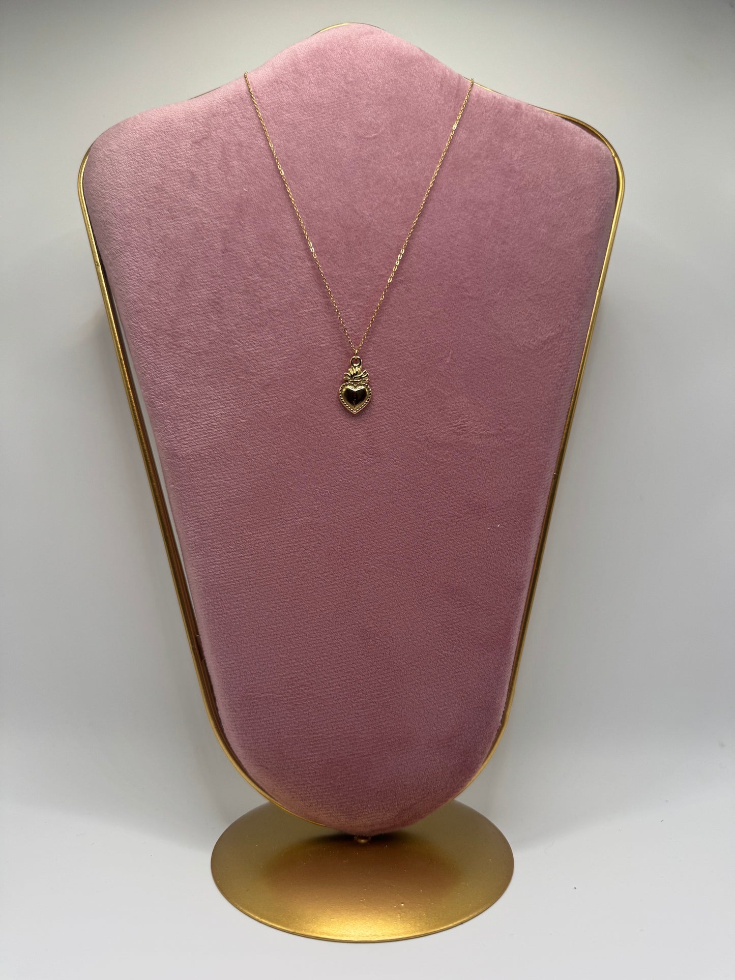 COLLANA CUORE SACRO PICCOLO ORO