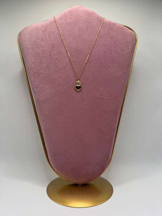 COLLANA CUORE SACRO PICCOLO ORO