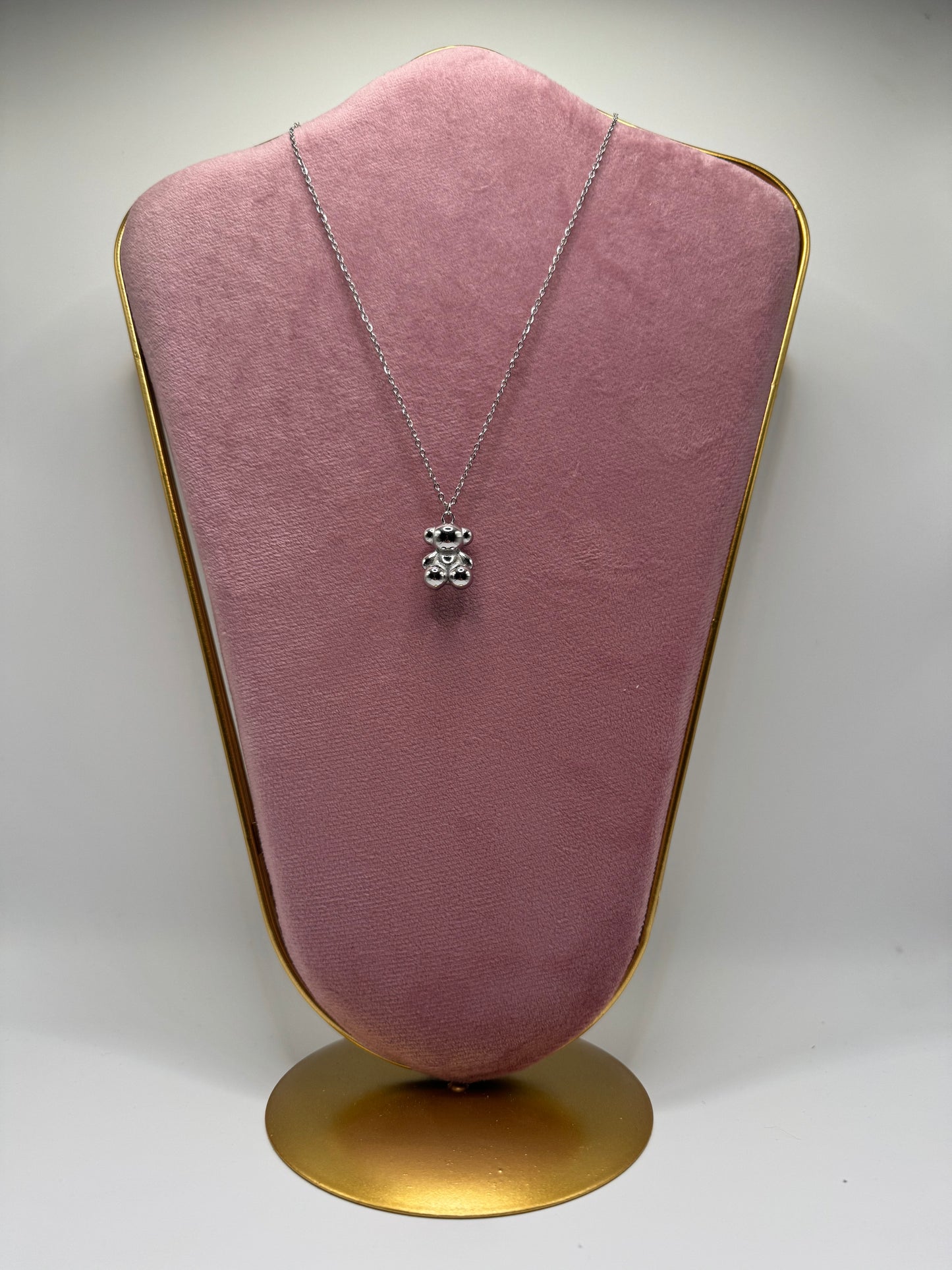 COLLANA CON ORSETTO 3D ACCIAIO