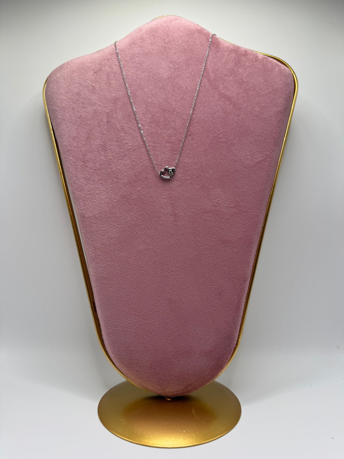 COLLANA CON CUORE INTRECCIATO PICCOLO ACCIAIO