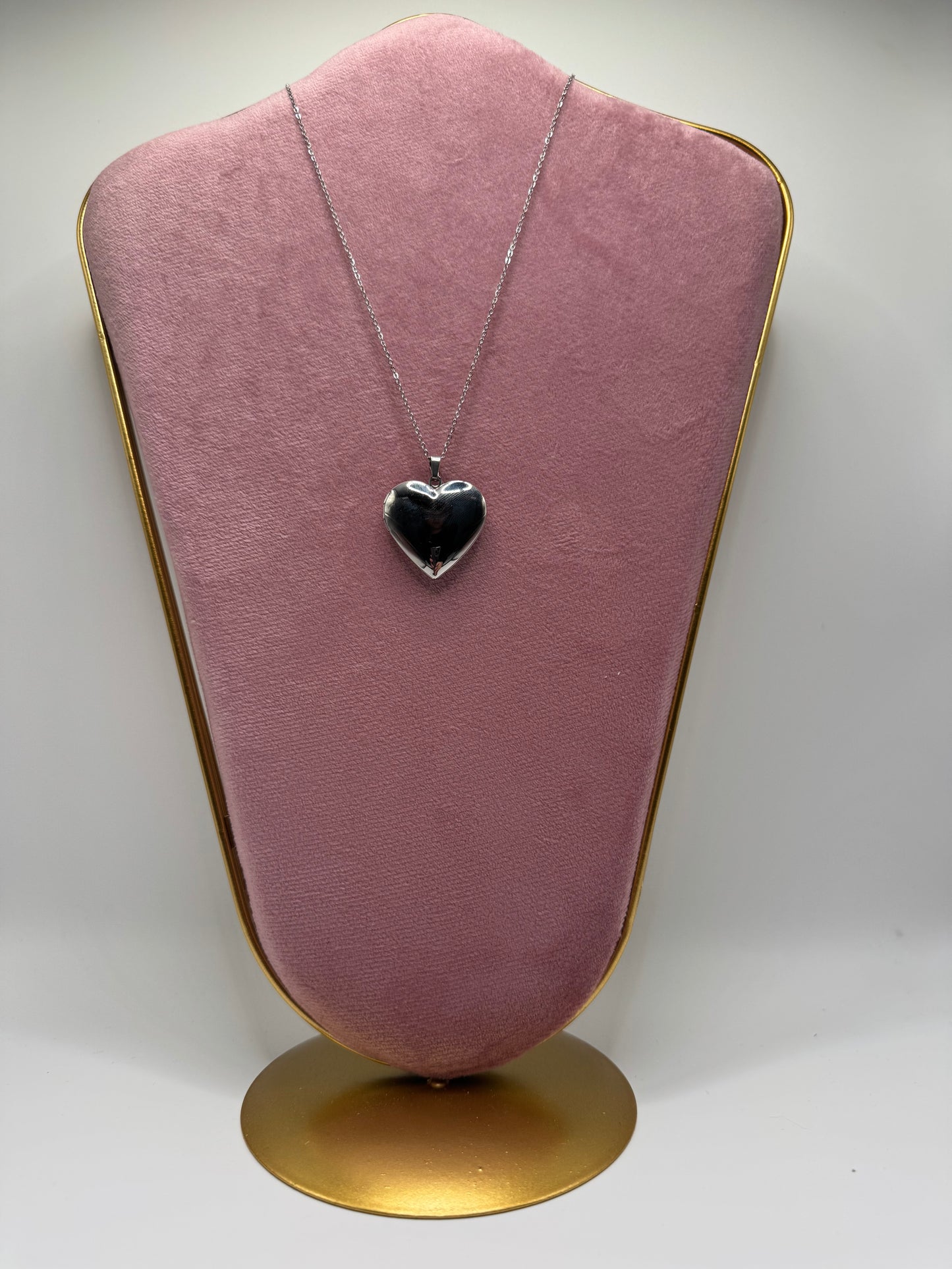 COLLANA CON CUORE APRIBILE PER FOTO ACCIAIO