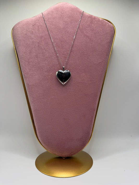 COLLANA CON CUORE APRIBILE PER FOTO ACCIAIO