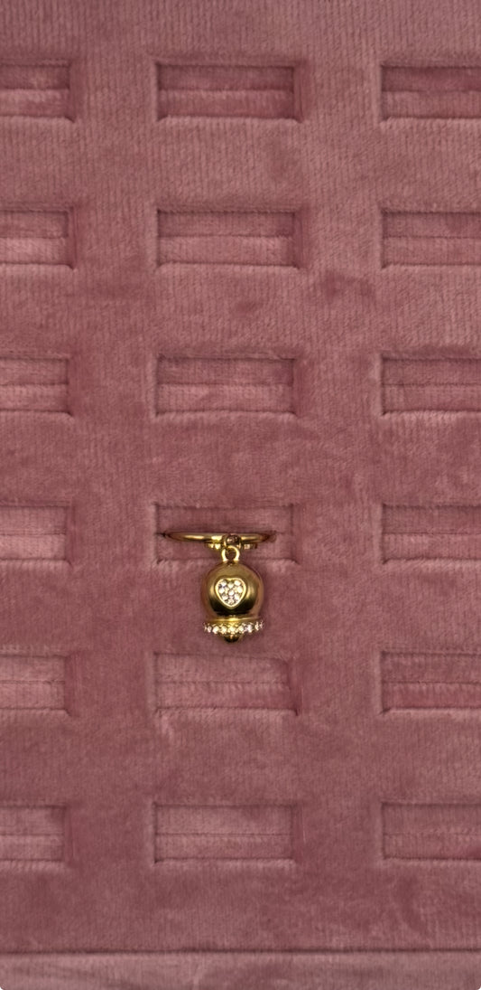 ANELLO CAMPANELLA E CUORE ORO