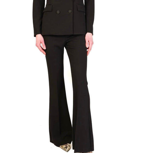 VICOLO PANTALONE A ZAMPA CREPE CON ELASTICO IN VITA