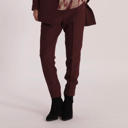 Mimì-Muà PANTALONE SIGARETTA CON ELASTICO DIETRO IN TESSUTO TECNICO